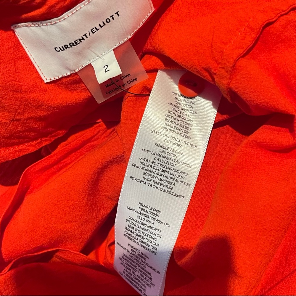 Current Elliott Ashley Ruffled Red Blouse - Picture 11 of 13